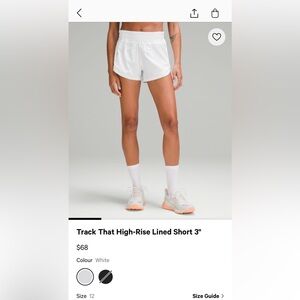 lululemon Track That Short 3 inch